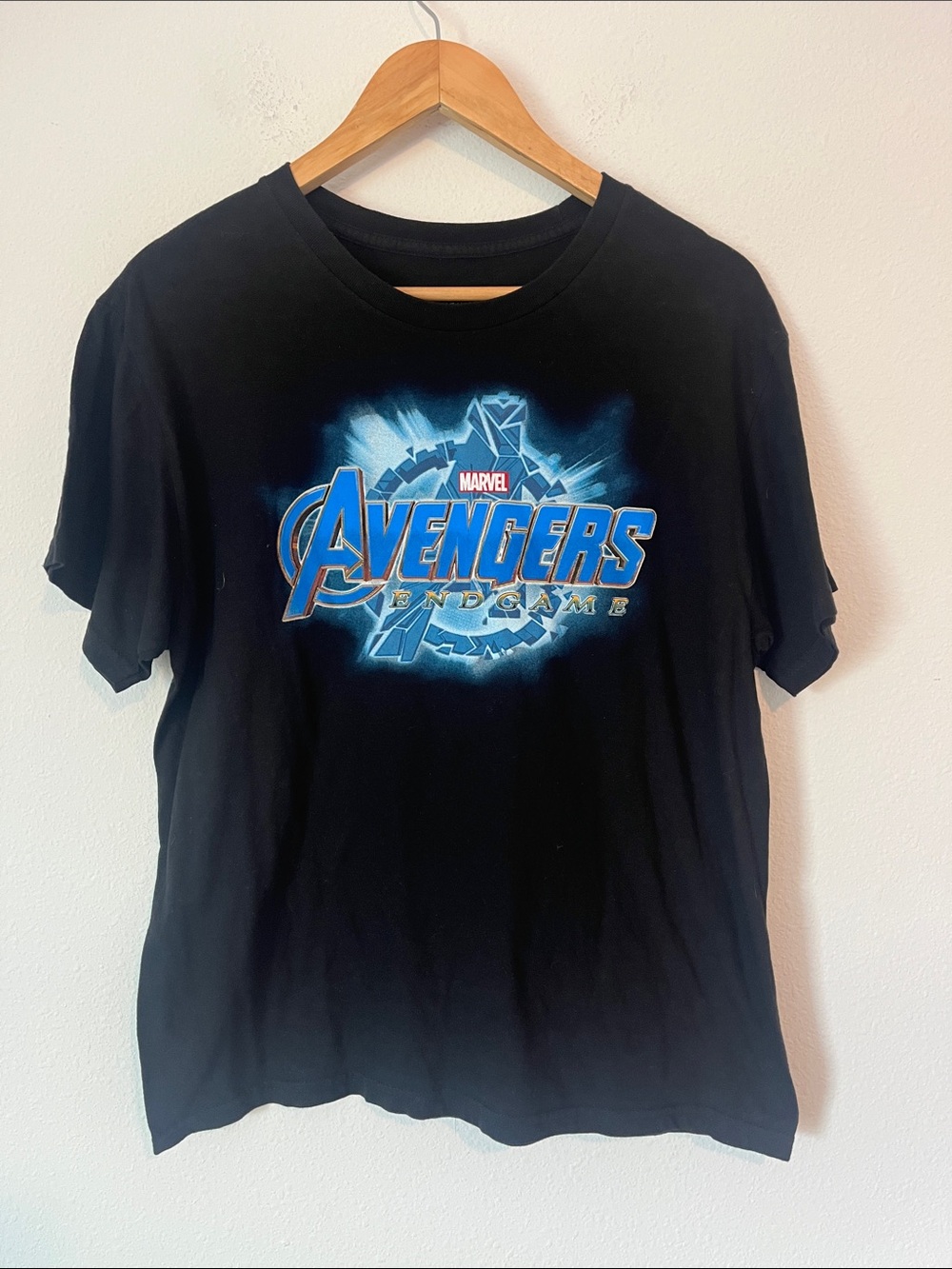 Marvel Black T‑Shirt with Blue Avengers Logo